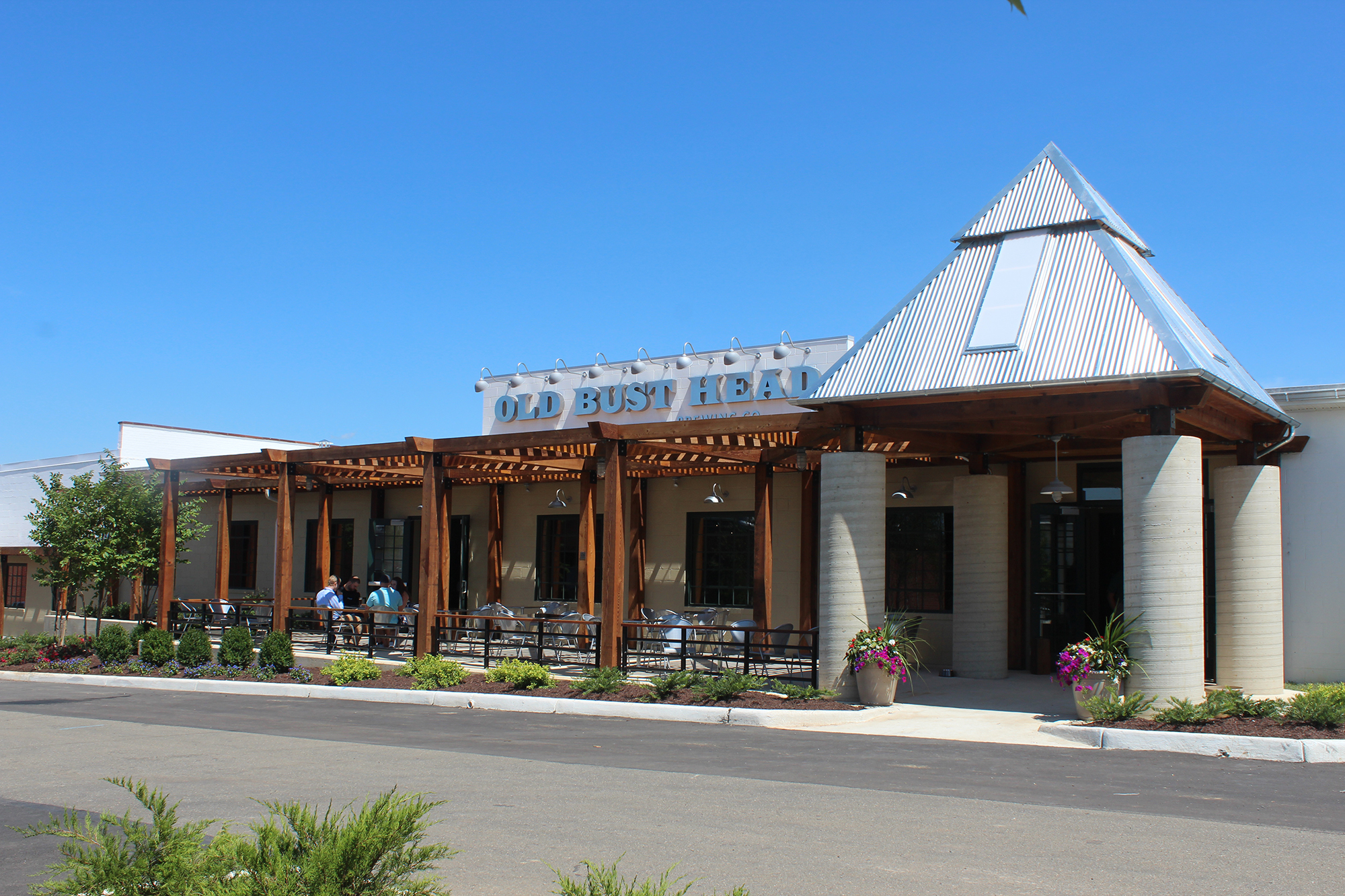 Exterior of Old Bust Head Brewing Company, after. Photo by James Hricko Architect LLC.