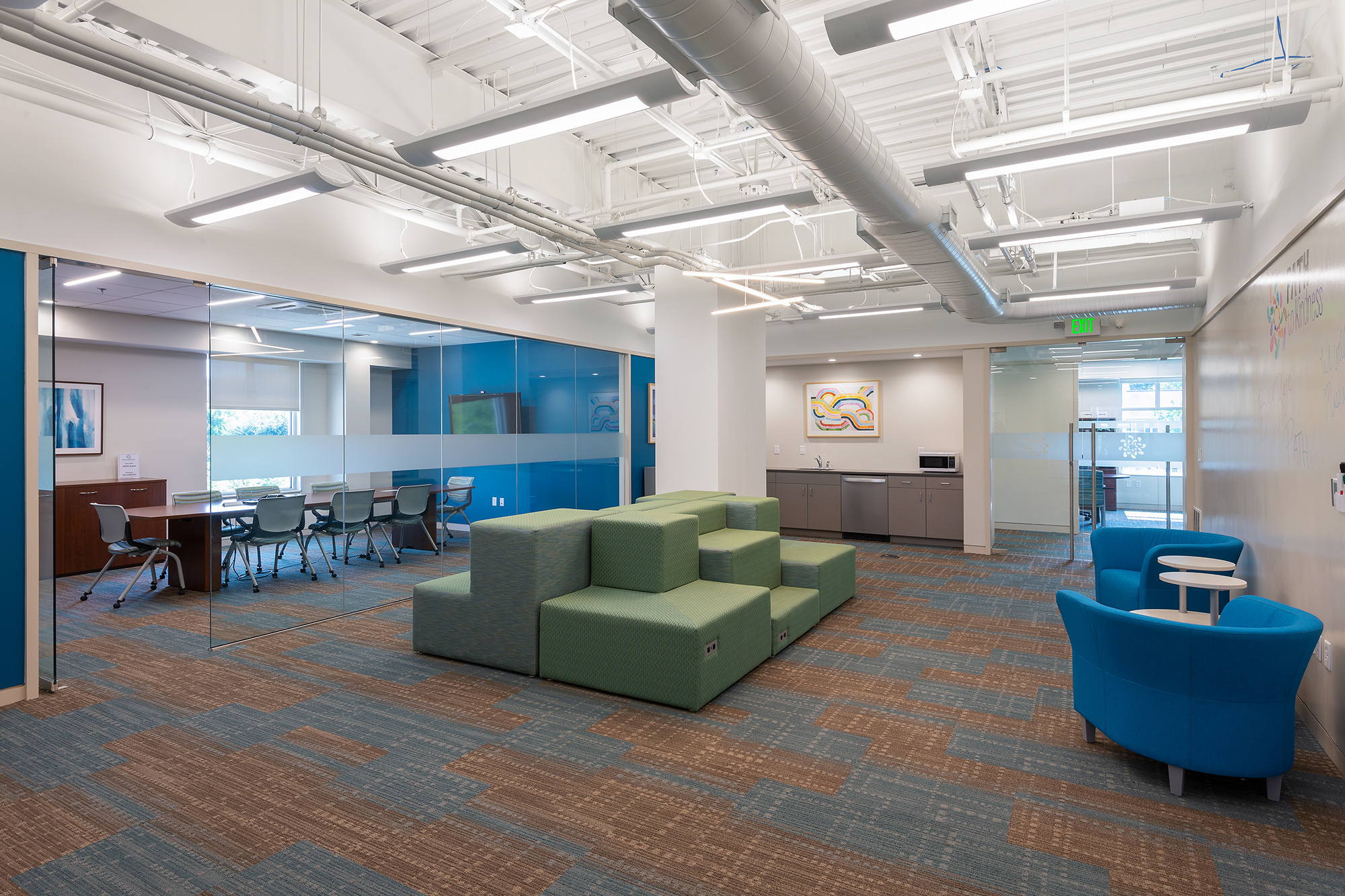 Interior of PATH Foundation, after. Photo by John Magor for James Hricko Architect LLC.