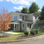Exterior of Fauquier Habitat for Humanity Sterling Court duplex. Photo by James Hricko Architect LLC.