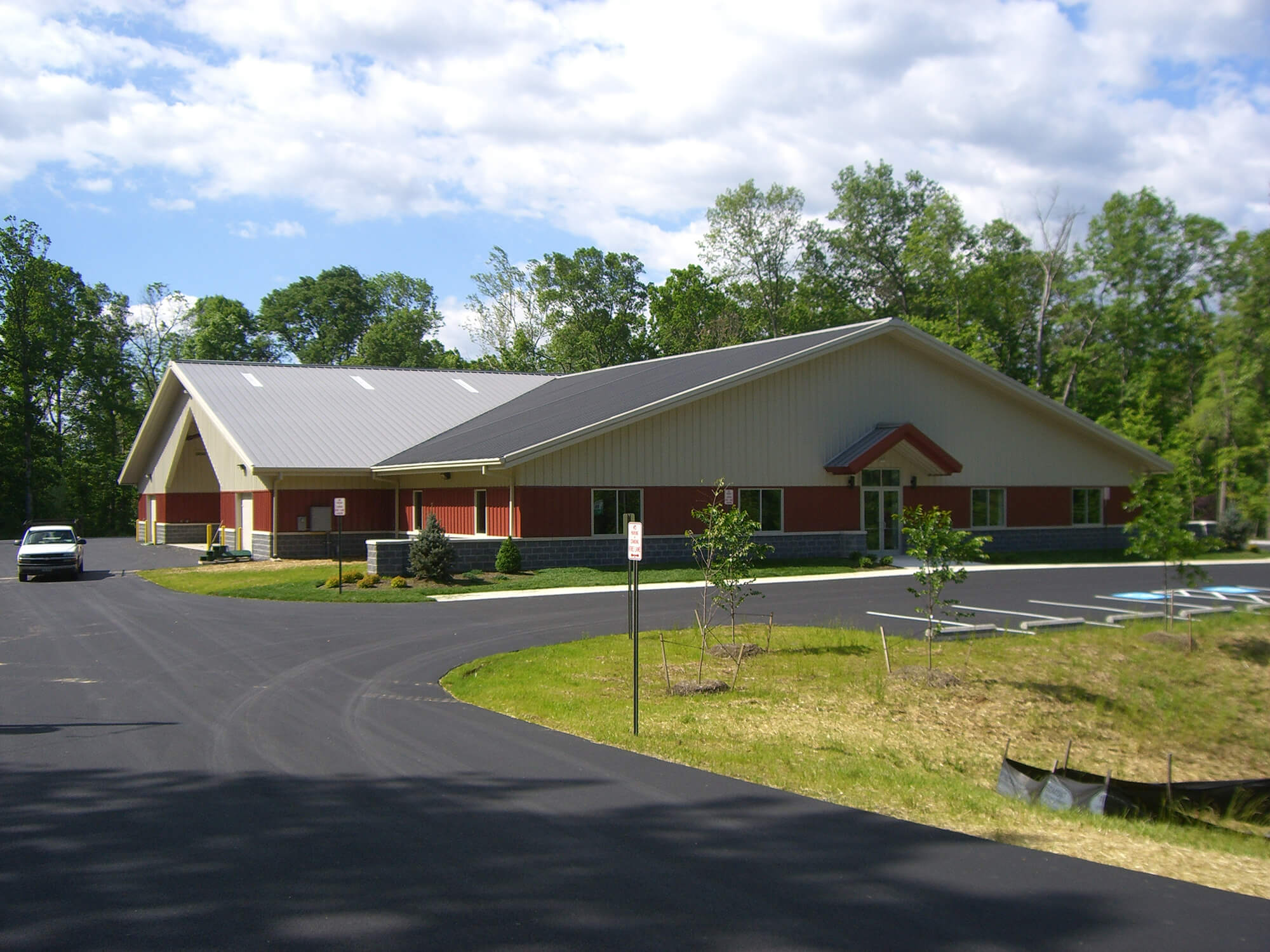 Exterior, Foxcroft School Maintenance Building. Photo by James Hricko Architect LLC.