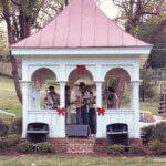 Community Gazebo, used as a stage for a bluegrass band. Photo by James Hricko Architect LLC.