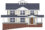 Rendering, front elevation, Modern Bungalow. Image by James Hricko Architect LLC.