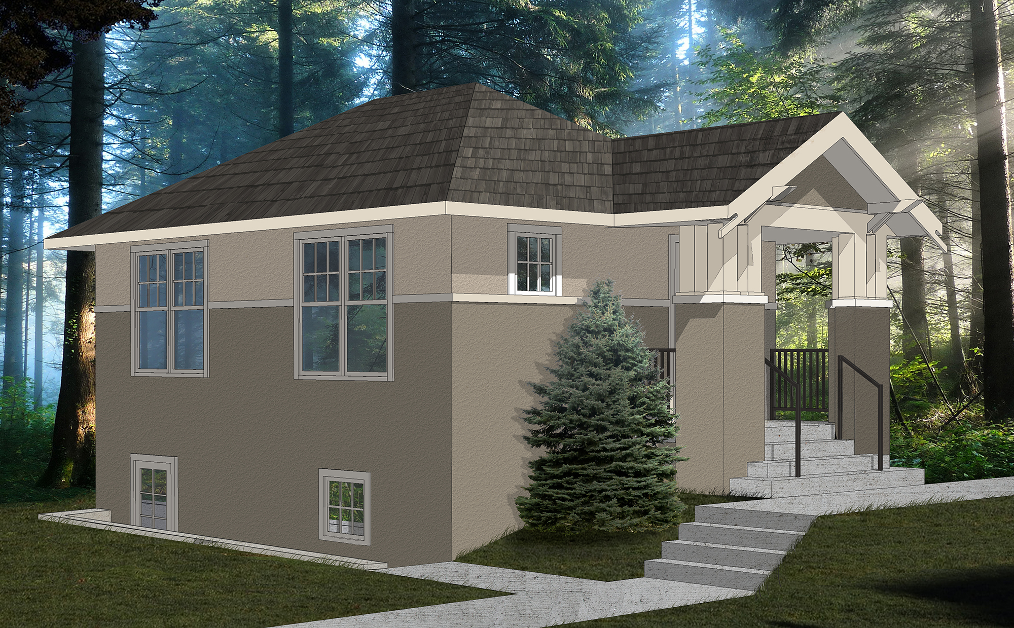 House Plan: Craftsman. Image by James Hricko Architect LLC.
