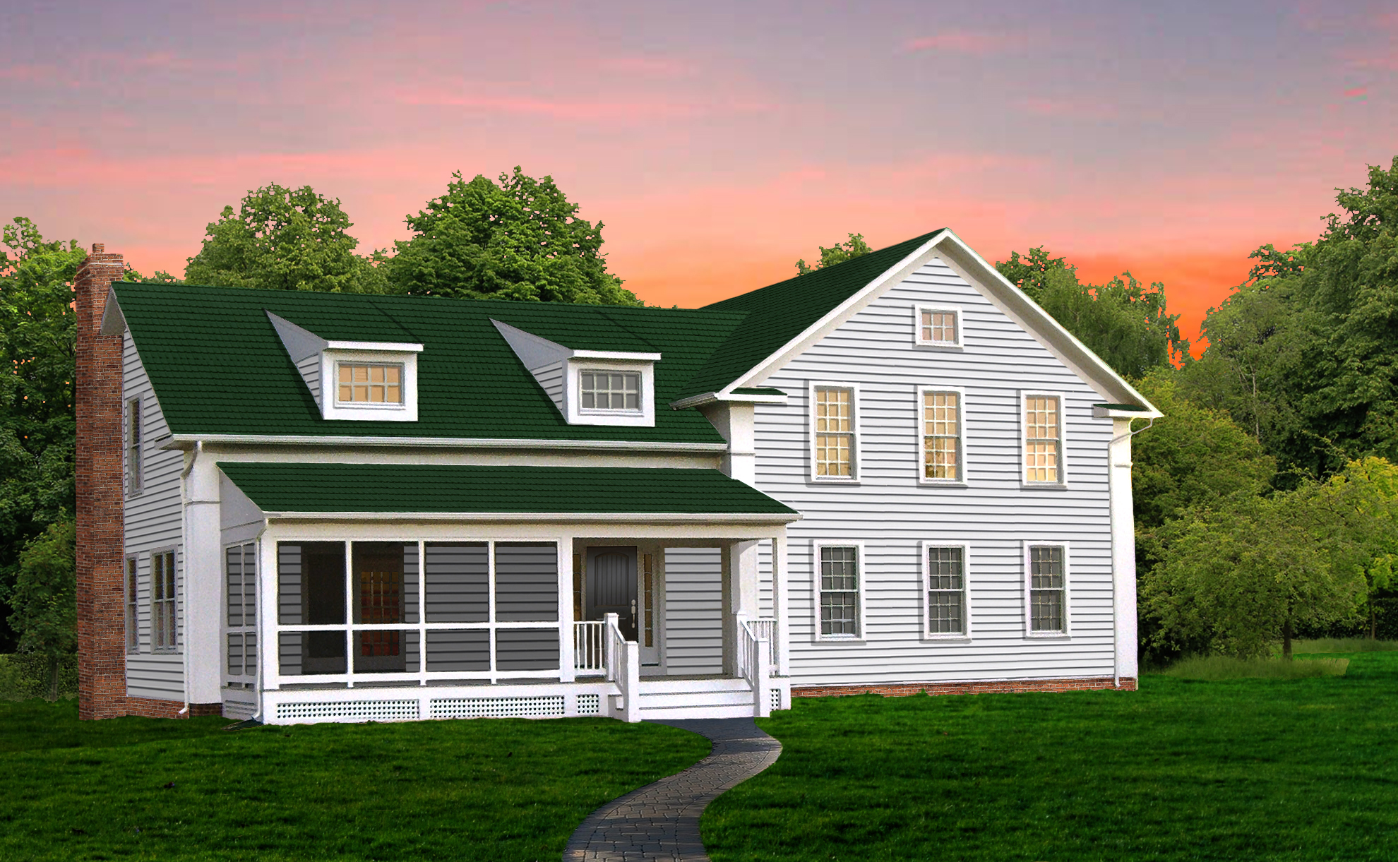 House Plan: Greek Revival. Image by James Hricko Architect LLC.