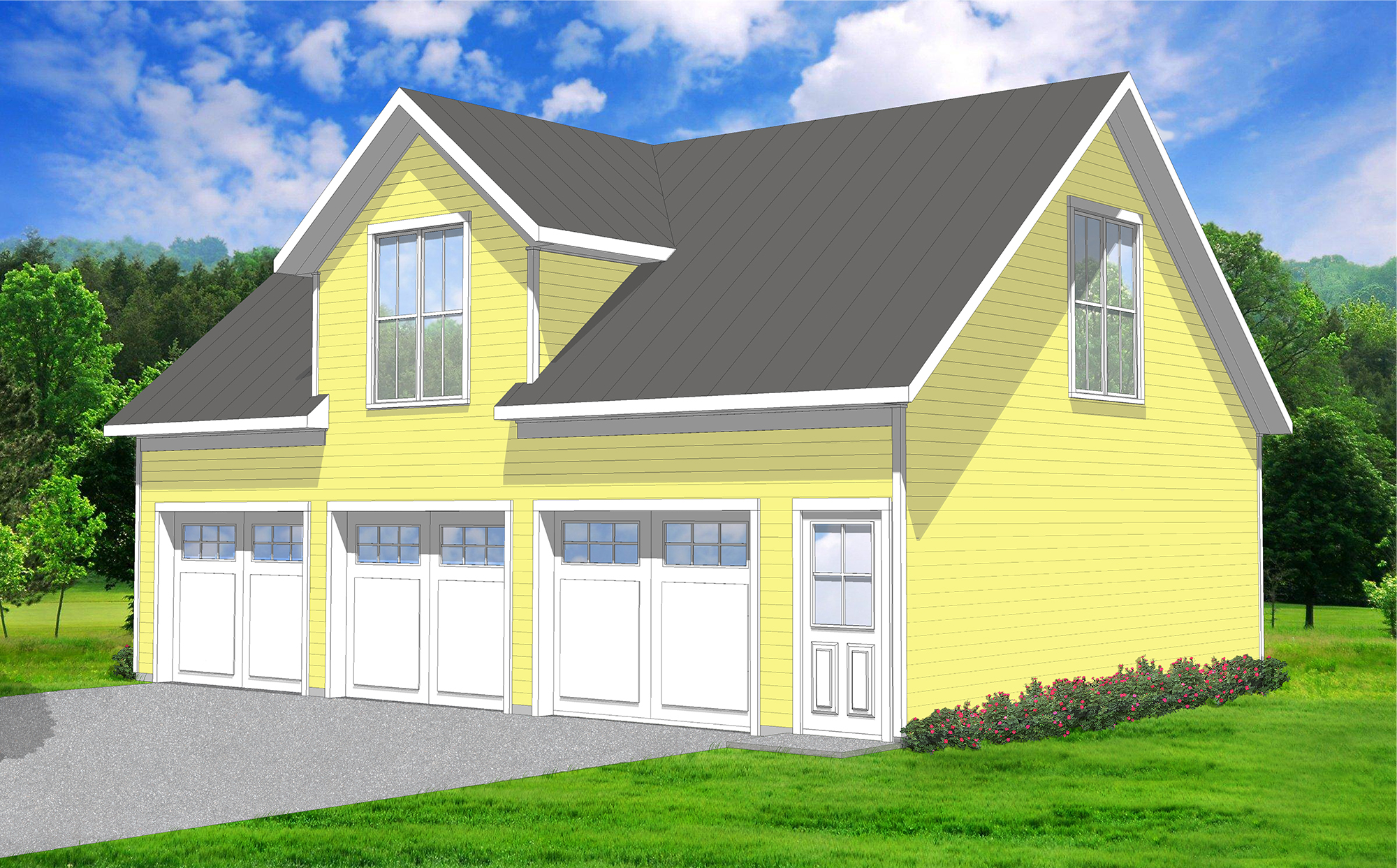 Carriage House Plan: Newman. Image by James Hricko Architect LLC.