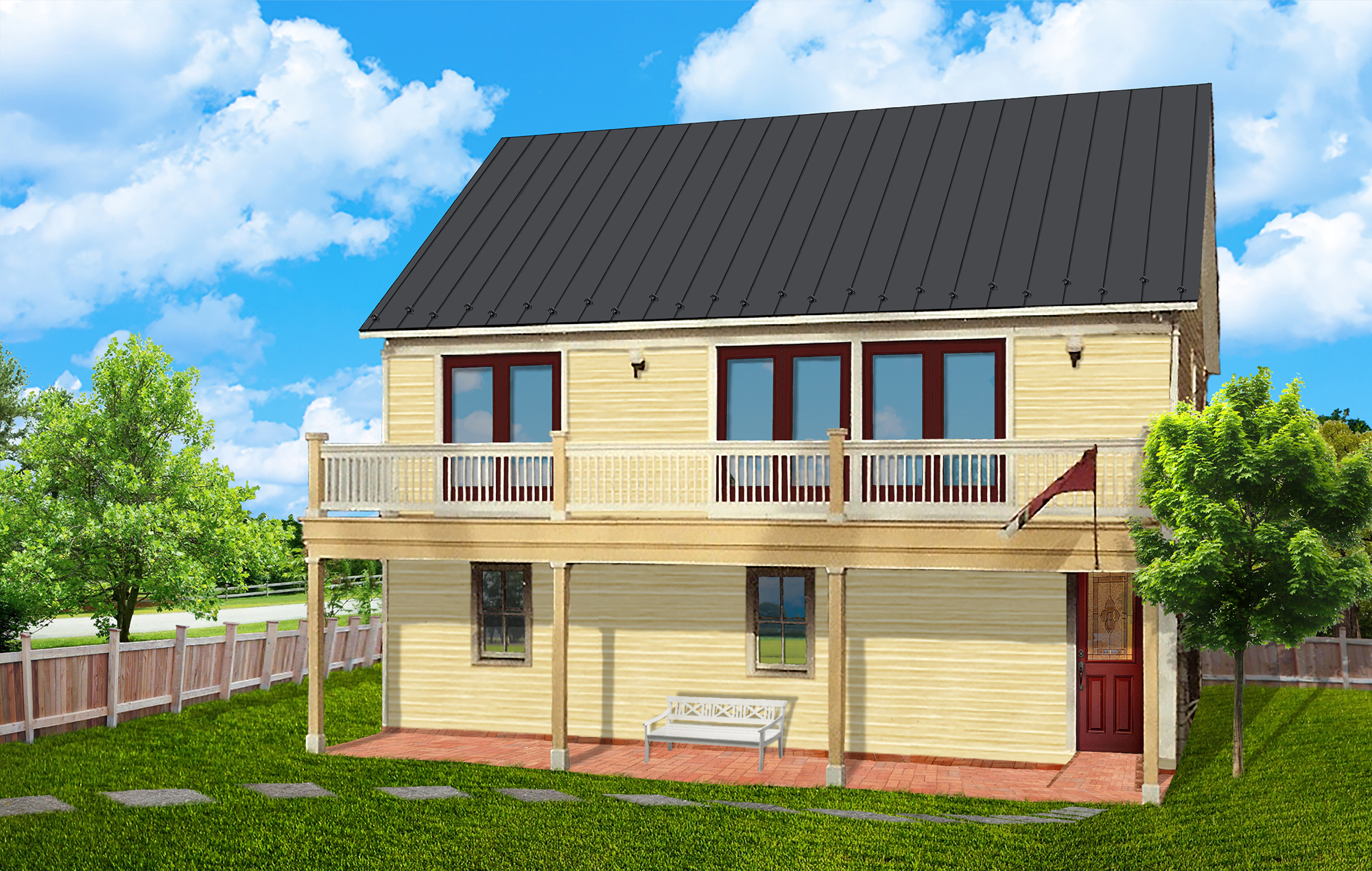 Carriage House Plan: Pendleton (A). Image by James Hricko Architect LLC.