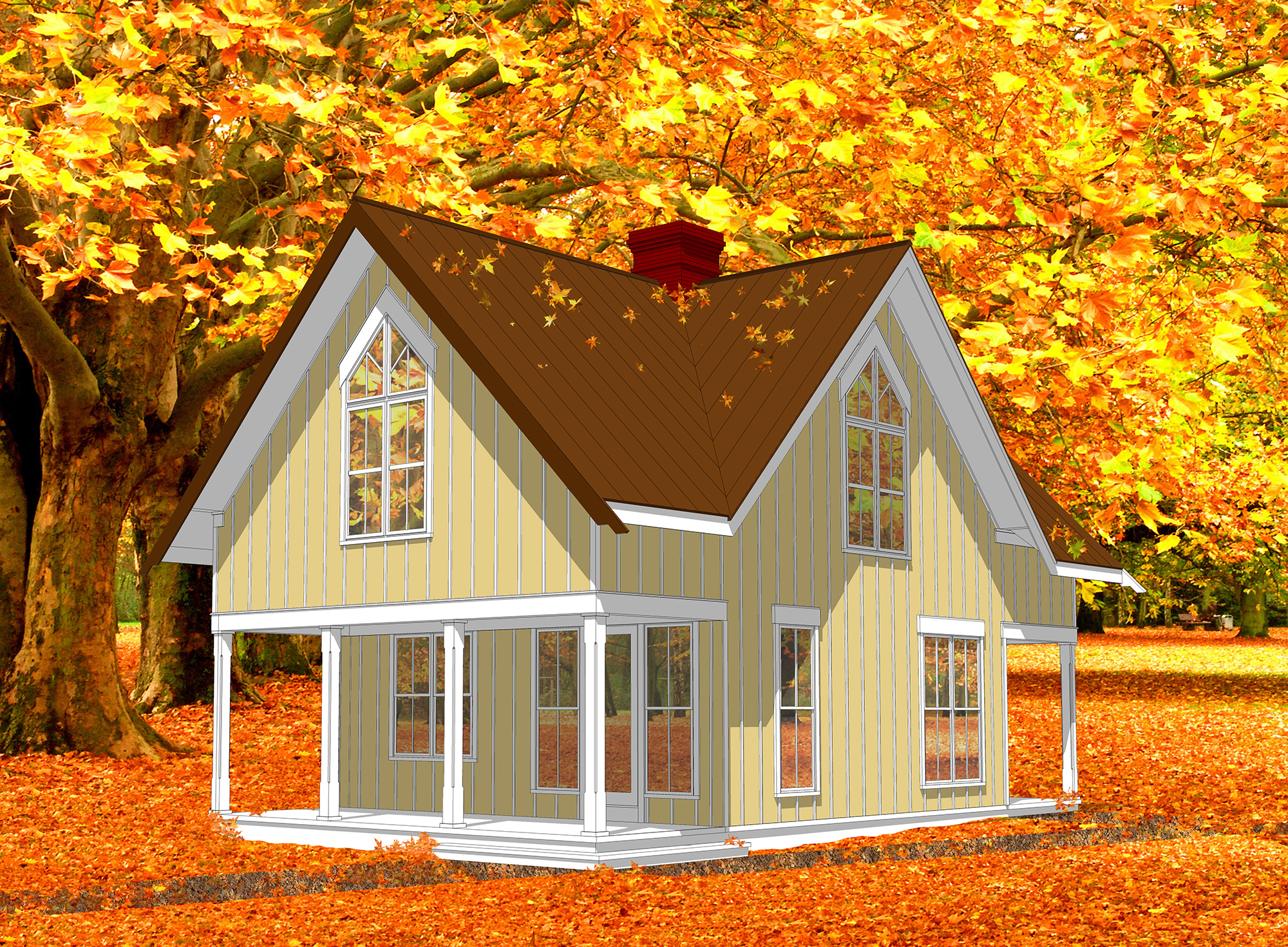 House Plan: Riverside. Image by James Hricko Architect LLC.