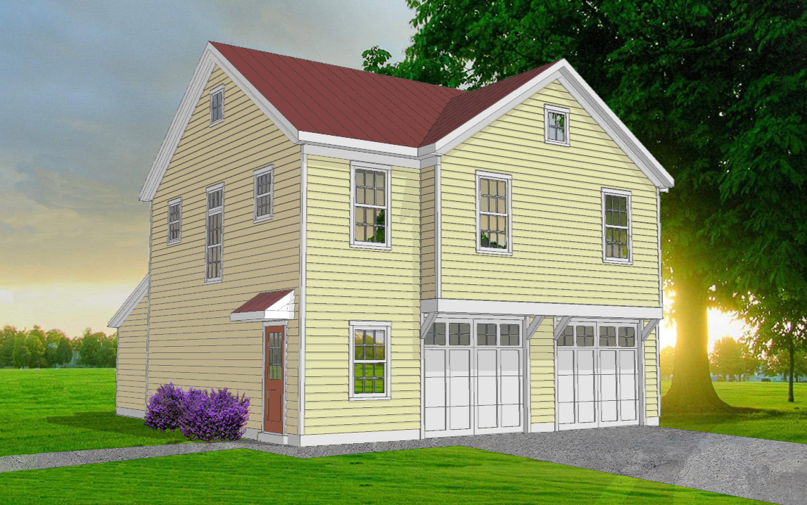 Carriage House Plan: Rockledge. Image by James Hricko Architect LLC.