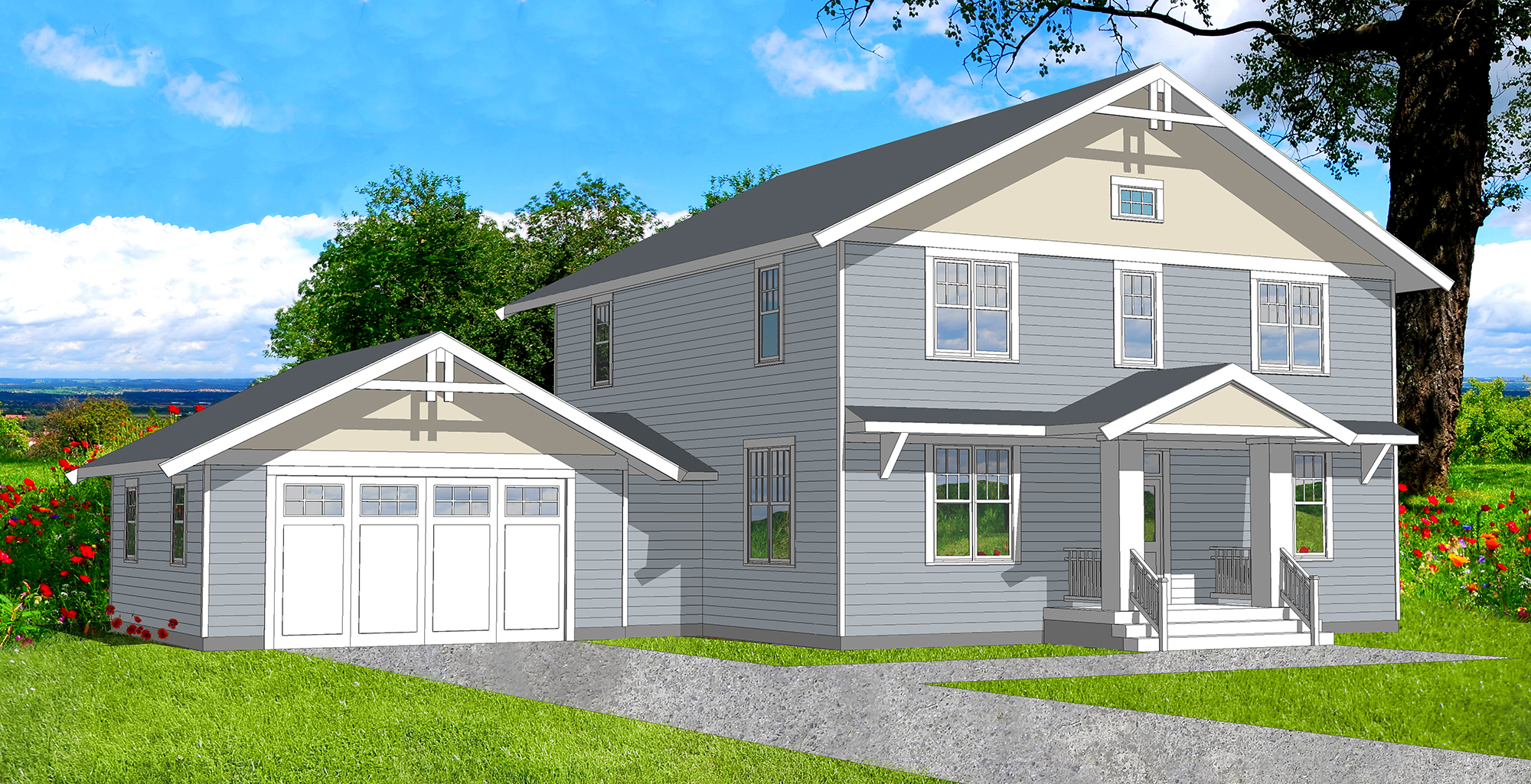 House Plan: Madison (B). Image by James Hricko Architect LLC.