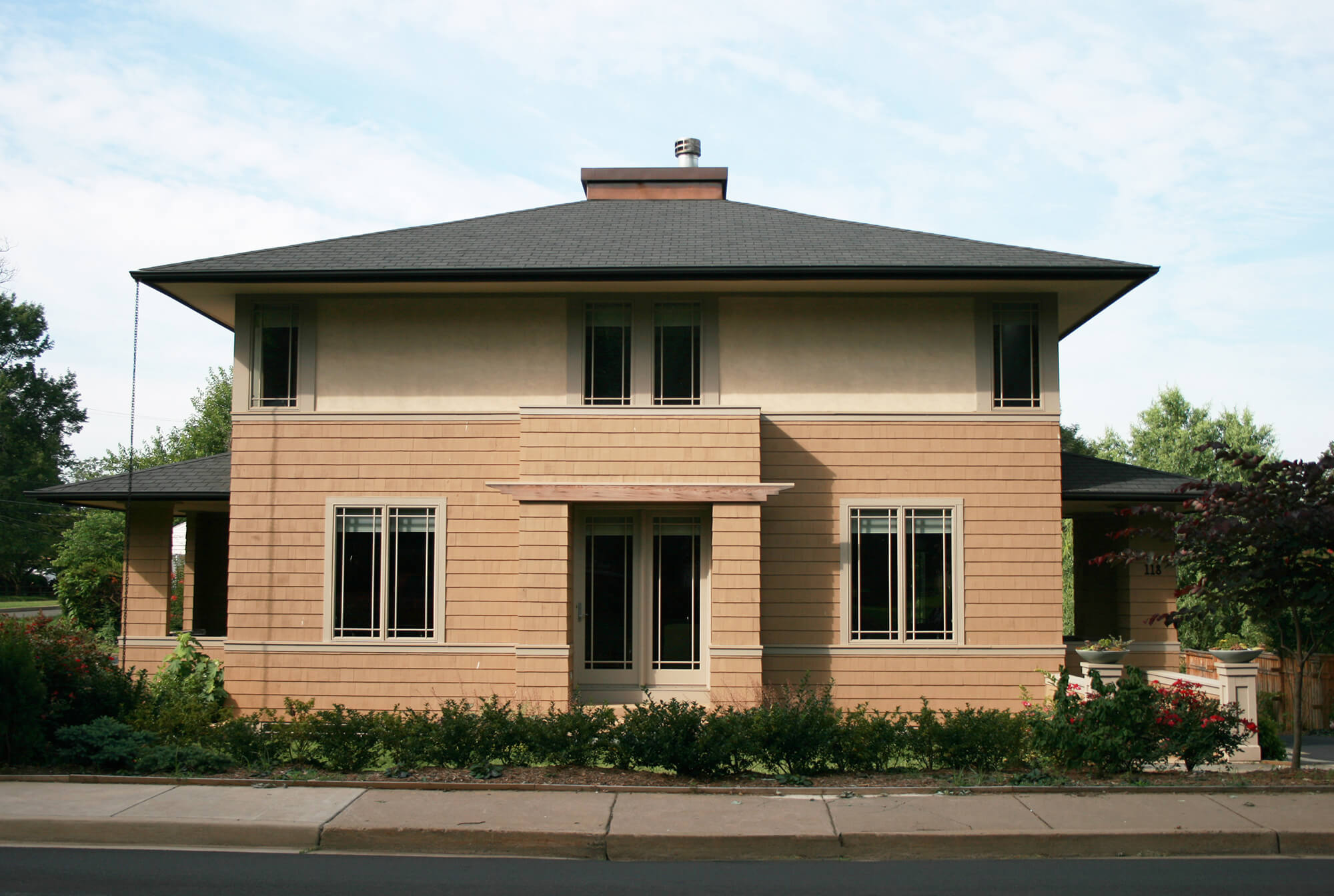 Exterior, Waterloo Cottage. Photo by James Hricko Architect LLC.